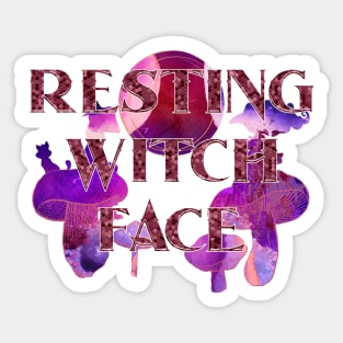 Witchy Puns - Resting Witch Face Sticker